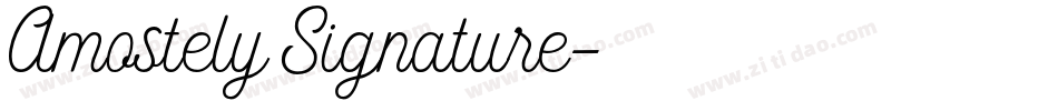 Amostely Signature字体转换
